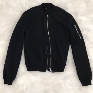 Missguided black bomber jacket